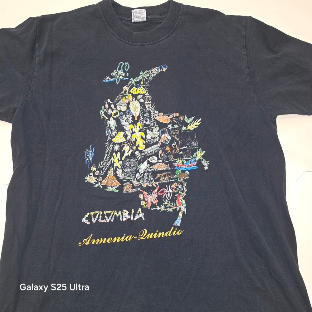 Vintage Armenia-Quindío Colombia black unisex tshirt sz XL‎ - Picture 2 of 4